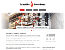 Tablet Screenshot of escapefireprotection.com